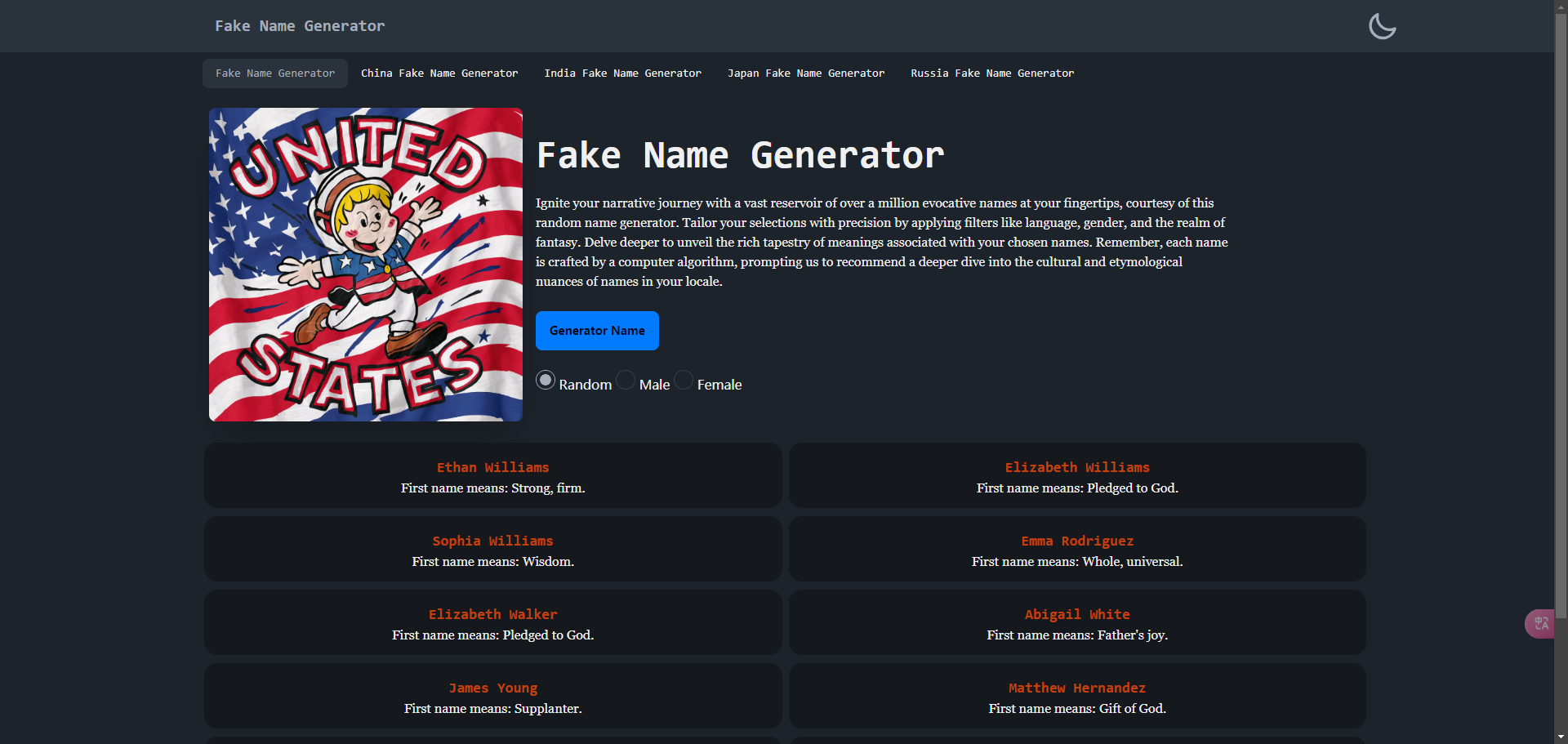 Fake Name Generator